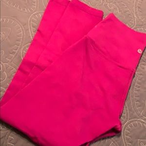 High waisted pink lululemon Wunder Under